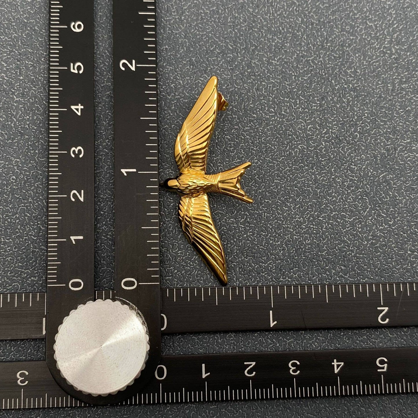 FGS - 18K Gold Plated Steel Flying Bird Stud Earrings