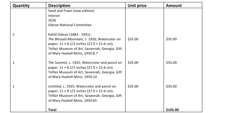 Rights & Reproductions: Invoice A-58