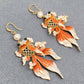 Enamel Goldfish Dangle Earrings