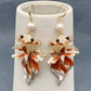 Enamel Goldfish Dangle Earrings