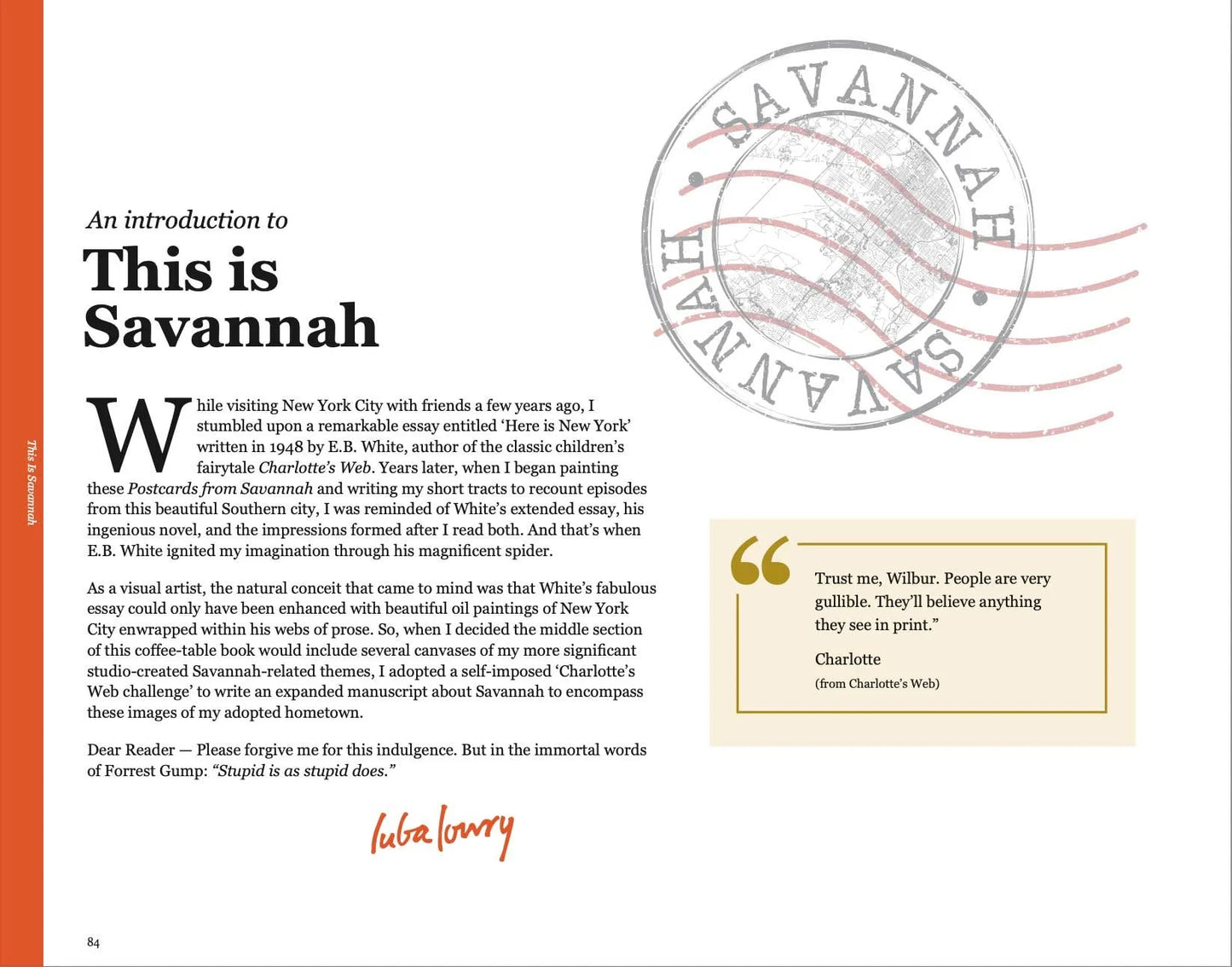 CONSIGNMENT Postcards from Savannah LUBA